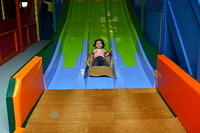 Can you believe it? Dad let me slide down by myself - it's 2-storey high?!